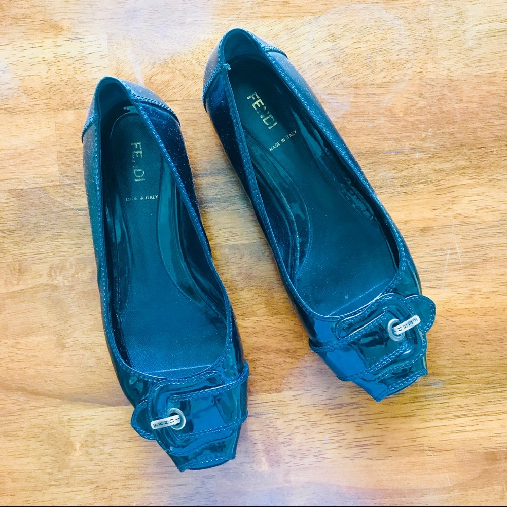 Fendi Ballerina Vernice Flats